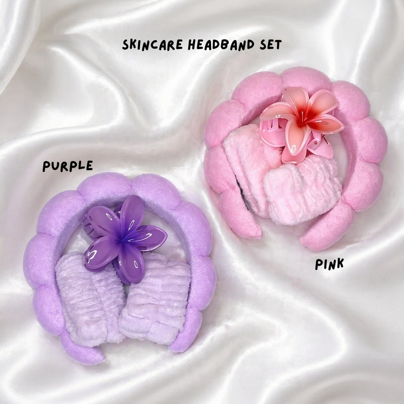 Skincare Headband set- FREE oil & shampoo samples